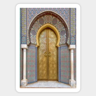 Golden door of the Royal Palace in Fez, Morocco Sticker
